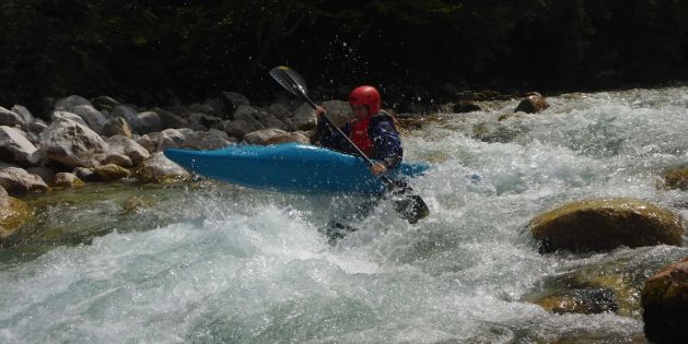 Wildwasser Jugend an der Soca