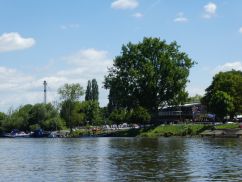 Blick auf das Ruderfest in Mühlheim